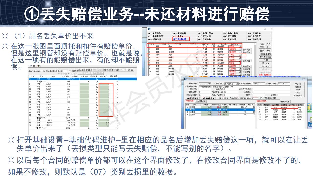 問題4--材料賠償?shù)膬煞N方法